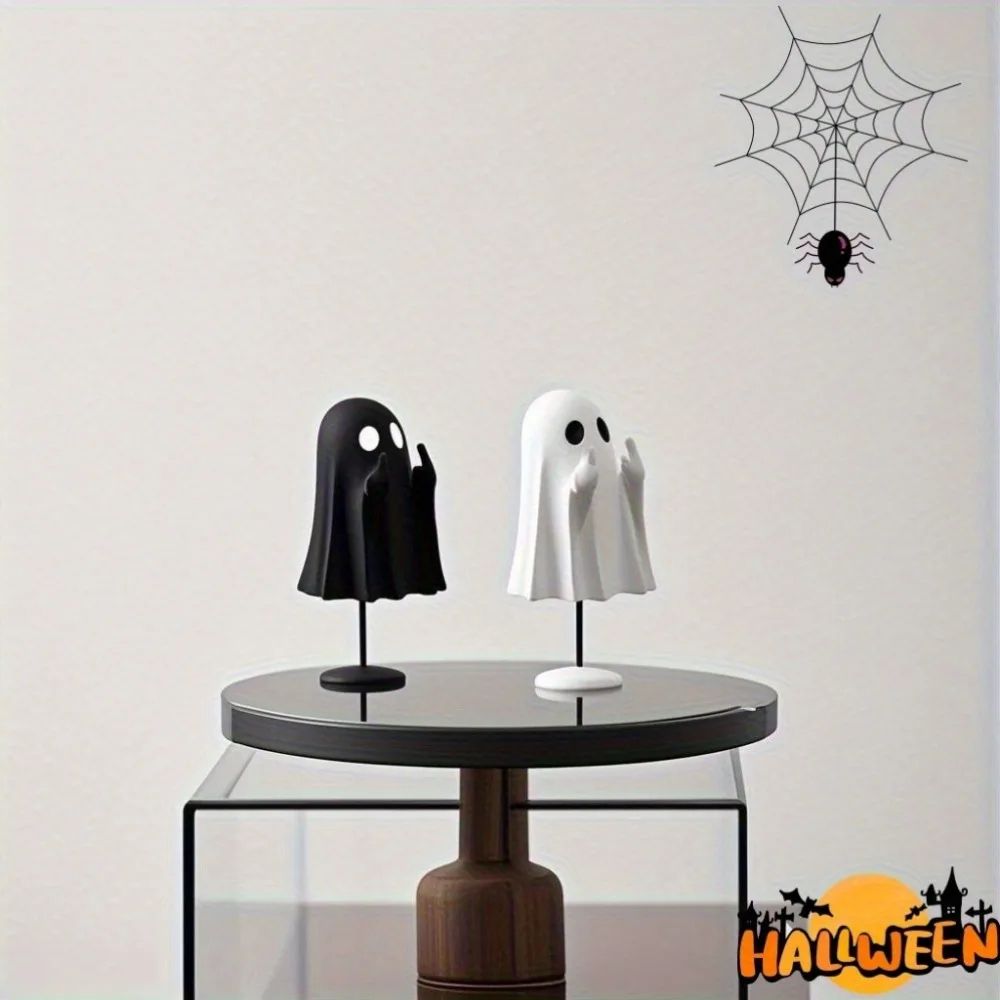 Cute Halloween Ghost Figurines Mini Ghost Desk Decorations Set 1