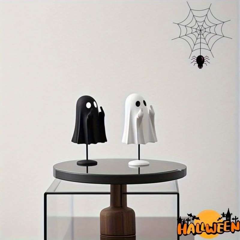 Cute Halloween Ghost Figurines Mini Ghost Desk Decorations Set 1