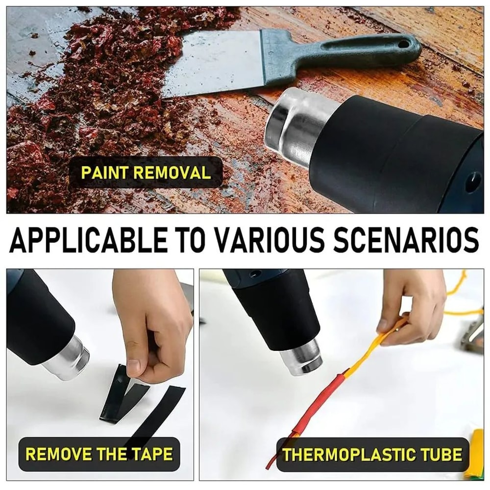 2000W Professional Heat Gun Adjustable Temperature Hot Air Gun With Nozzles 1