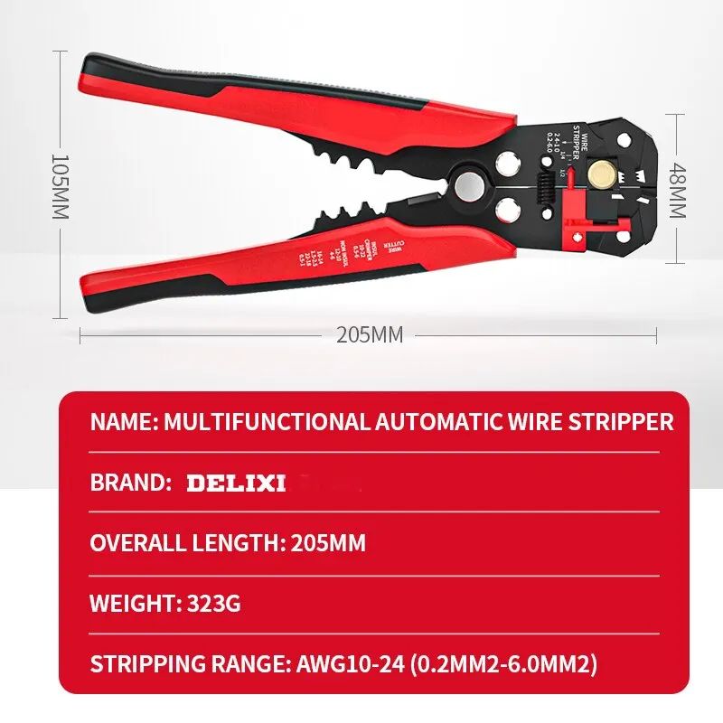 Automatic Wire Stripper Crimper Tool Multifunction Electrician Wire Stripping Pliers 6