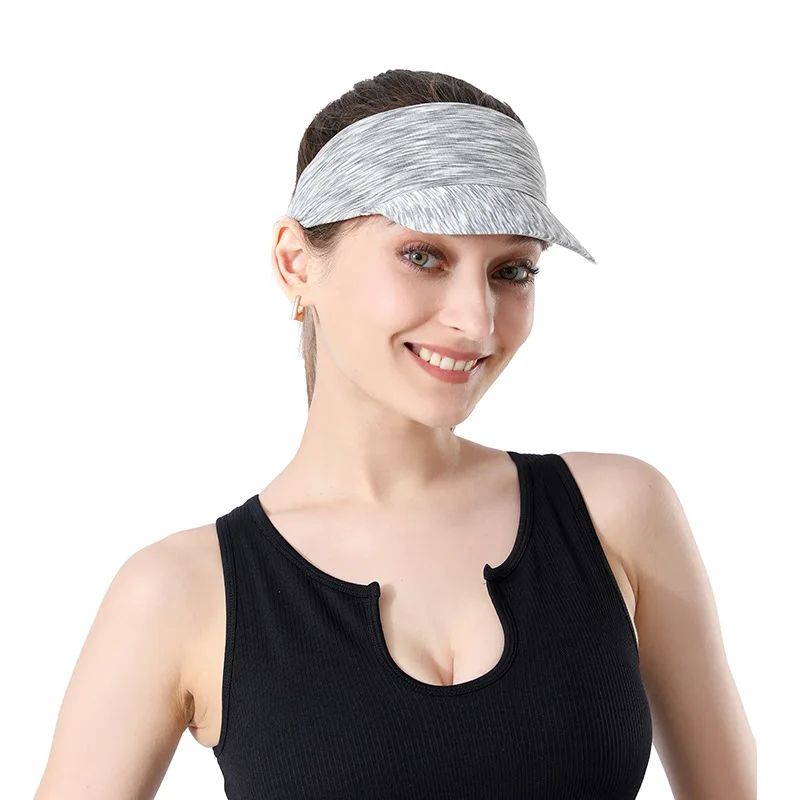 Womens Ponytail Running Sun Hat Breathable Sports Visor Cap 2
