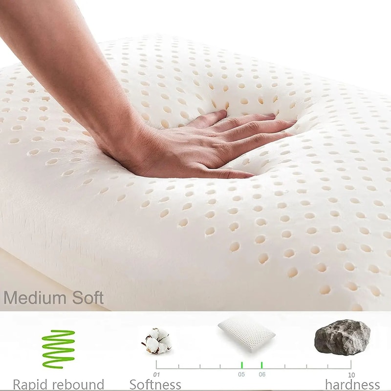 Natural Latex Orthopedic Pillow Cervical Support Bed Pillow For All Sleepers 1