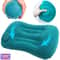 Portable Inflatable Travel Pillow Soft Flocking Camping Air Pillow 0