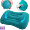 Portable Inflatable Travel Pillow Soft Flocking Camping Air Pillow 0