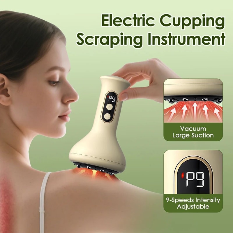 Electric Cupping Massager 9 Level Smart Vacuum Therapy Massager With Heat 3