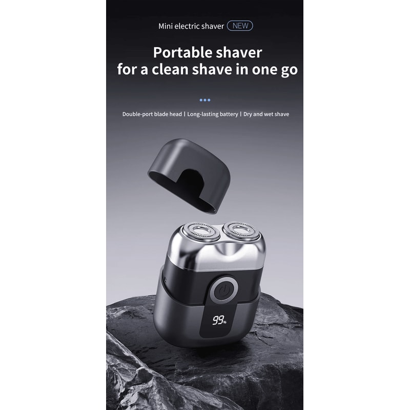 Mini Portable Electric Shaver For Men Fast Charging Travel Razor 0