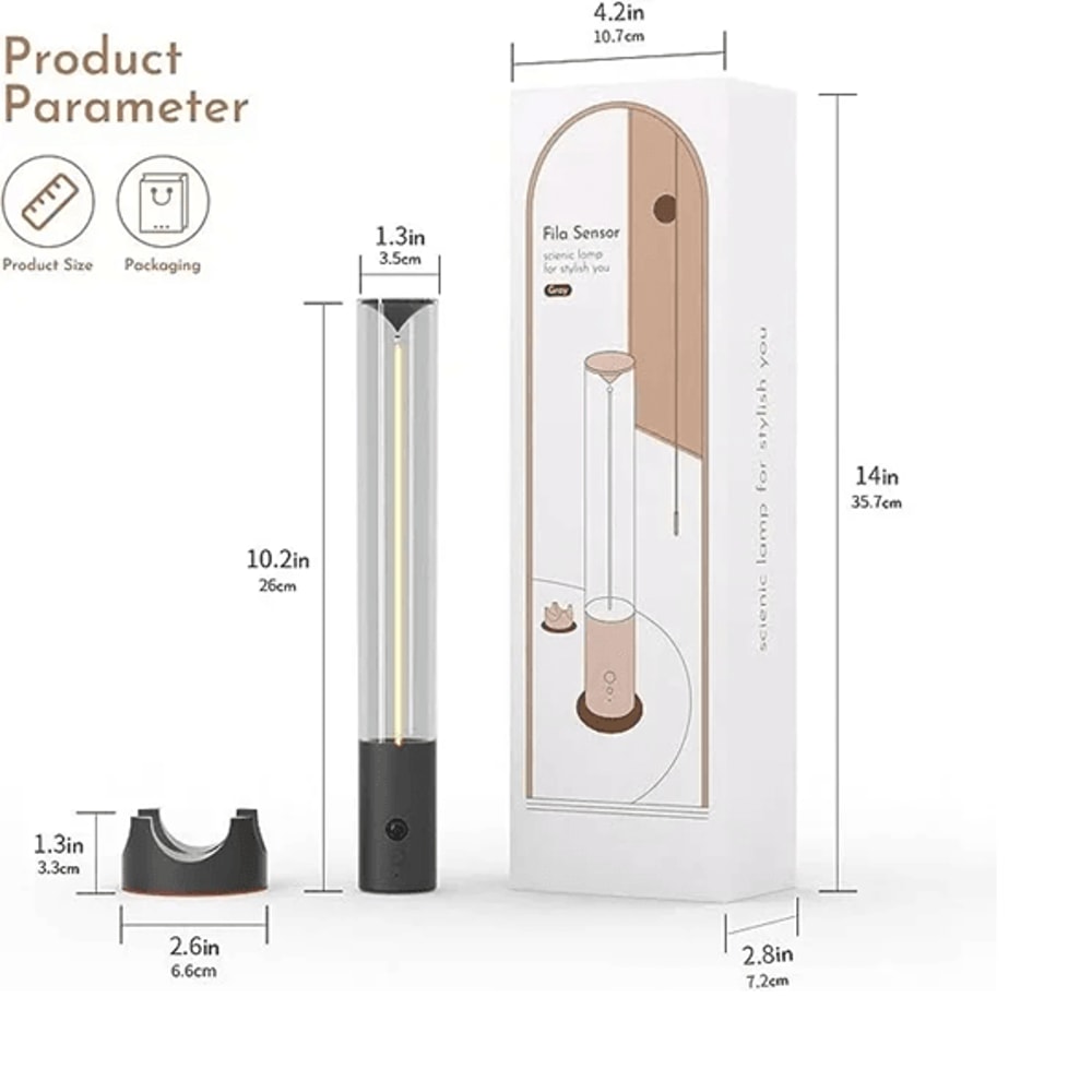 Magnetic Touch Cordless Desk Lamp USB Rechargeable Bedside Light 2