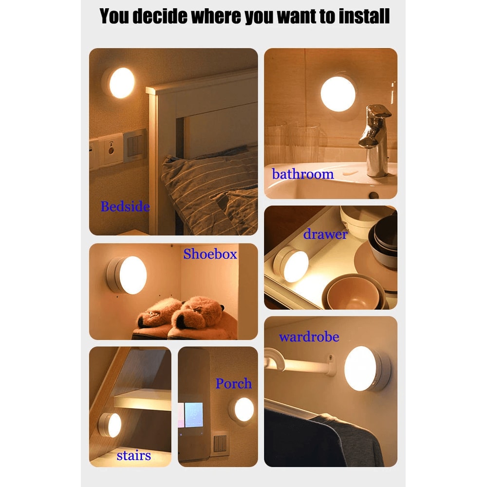 USB Rechargeable Motion Sensor LED Night Light For Bedroom And Hallway 1
