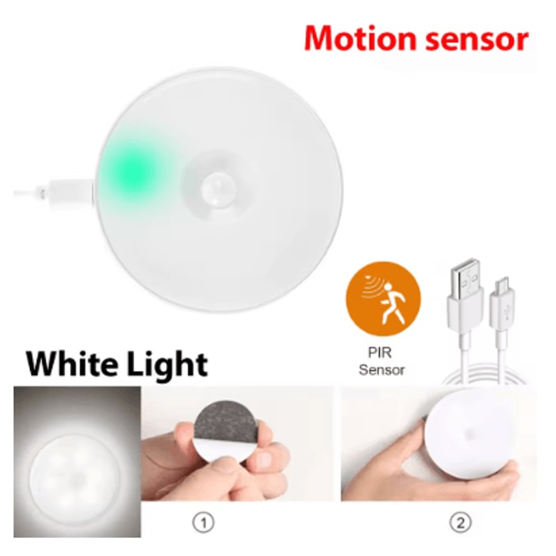 USB Rechargeable Motion Sensor LED Night Light For Bedroom And Hallway 5