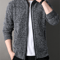 Mens Stand Collar Knit Cardigan Sweater Jacket 0
