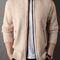 Mens Stand Collar Knit Cardigan Sweater Jacket 2