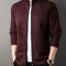 Mens Stand Collar Knit Cardigan Sweater Jacket 4