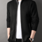 Mens Stand Collar Knit Cardigan Sweater Jacket 5