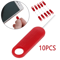 Red Universal SIM Card Ejector Tool Set 10 Pack SIM Tray Removal Pins 3