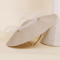 Elegant Wide Brim Straw Church Hat For Women Wedding And Tea Party Fascinator 1