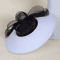 Elegant Wide Brim Straw Church Hat For Women Wedding And Tea Party Fascinator 5