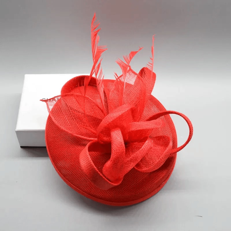 Elegant Feather Fascinator Hat For Women Wedding And Cocktail Party Headpiece 2