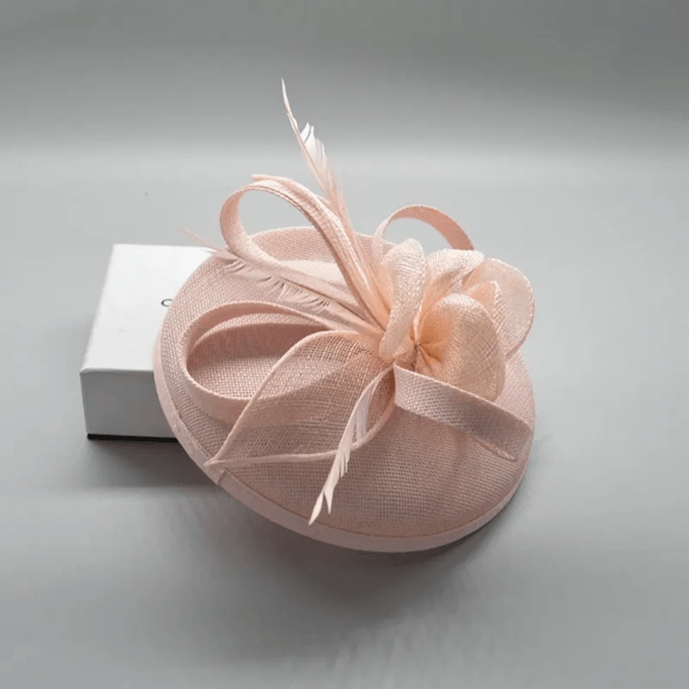 Elegant Feather Fascinator Hat For Women Wedding And Cocktail Party Headpiece 3