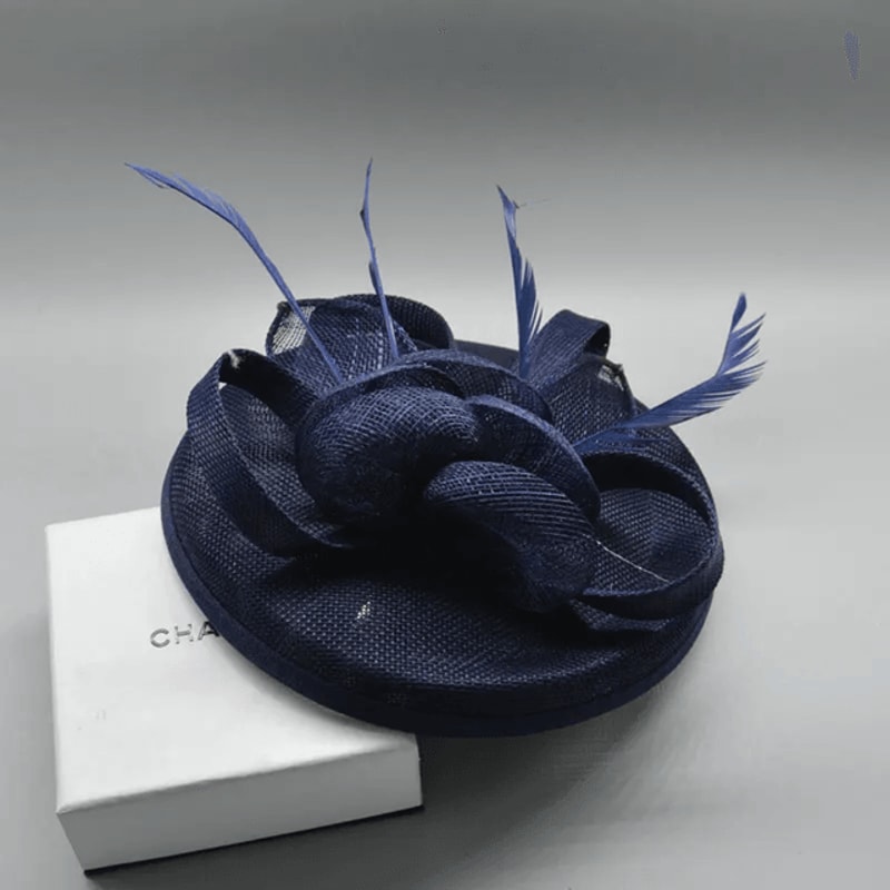 Elegant Feather Fascinator Hat For Women Wedding And Cocktail Party Headpiece 5