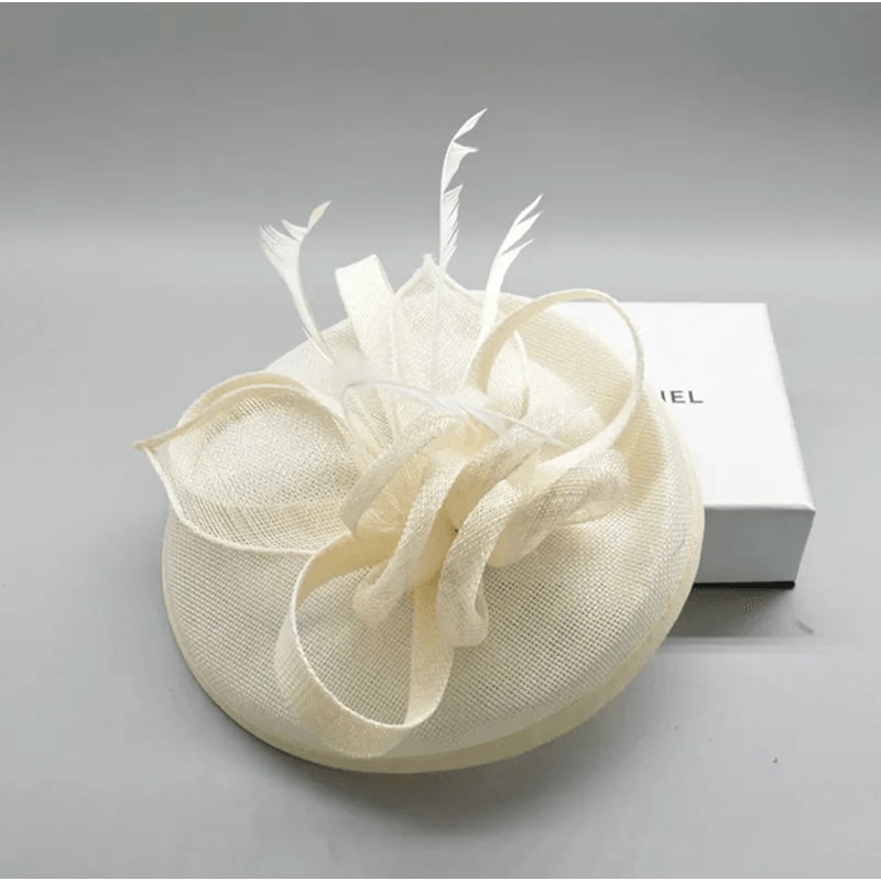 Elegant Feather Fascinator Hat For Women Wedding And Cocktail Party Headpiece 7