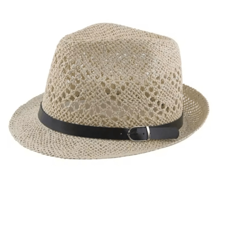 Classic Summer Straw Fedora Hat Lightweight Sun Hat For Men And Women 6