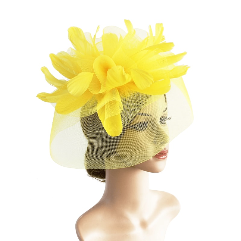 Elegant Mesh Fascinator Headband With Flower Veil Derby Cocktail Hat For Women 5