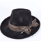 Vintage Feather Fedora Hat Wide Brim Felt Gentleman Hat For Men And Women 4