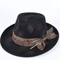 Vintage Feather Fedora Hat Wide Brim Felt Gentleman Hat For Men And Women 4