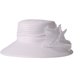 elegant wide brim church hat for women floral royal wedding sun hat