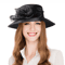 Elegant Wide Brim Church Hat For Women Floral Royal Wedding Sun Hat 2