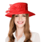 Elegant Wide Brim Church Hat For Women Floral Royal Wedding Sun Hat 3