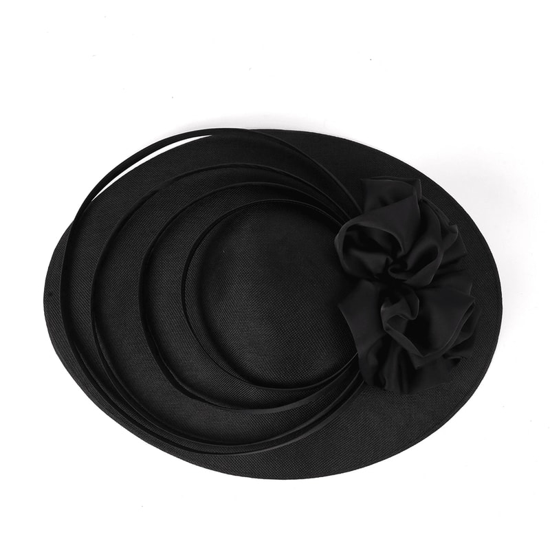 Luxury Flower Fascinator Hat Sinamay Derby Headband For Women Wedding And Tea Party 0