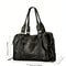 Braided Trim Leather Tote Bag For Women Work Tote With Front Zipper Pocket And Gold Rivet Design 5