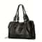 Braided Trim Leather Tote Bag For Women Work Tote With Front Zipper Pocket And Gold Rivet Design 6