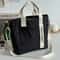 Large Canvas Tote Bag For Women Zipper Shoulder Handbag Everyday Messenger Bag 4