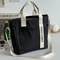 Large Canvas Tote Bag For Women Zipper Shoulder Handbag Everyday Messenger Bag 7