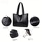 Large PU Leather Tote Bag For Women Durable Zipper Shoulder Work Bag 4