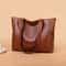 Large PU Leather Tote Bag For Women Durable Zipper Shoulder Work Bag 7