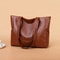 Large PU Leather Tote Bag For Women Durable Zipper Shoulder Work Bag 7