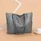 Large PU Leather Tote Bag For Women Durable Zipper Shoulder Work Bag 8