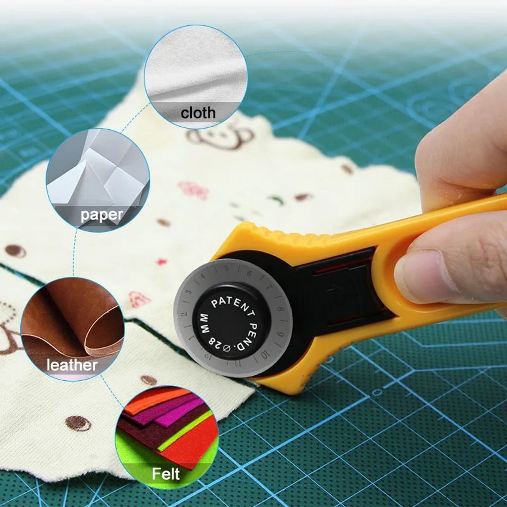 Adjustable Rotary Fabric Cutter Precision Sewing And Quilting Cutting Tool 1