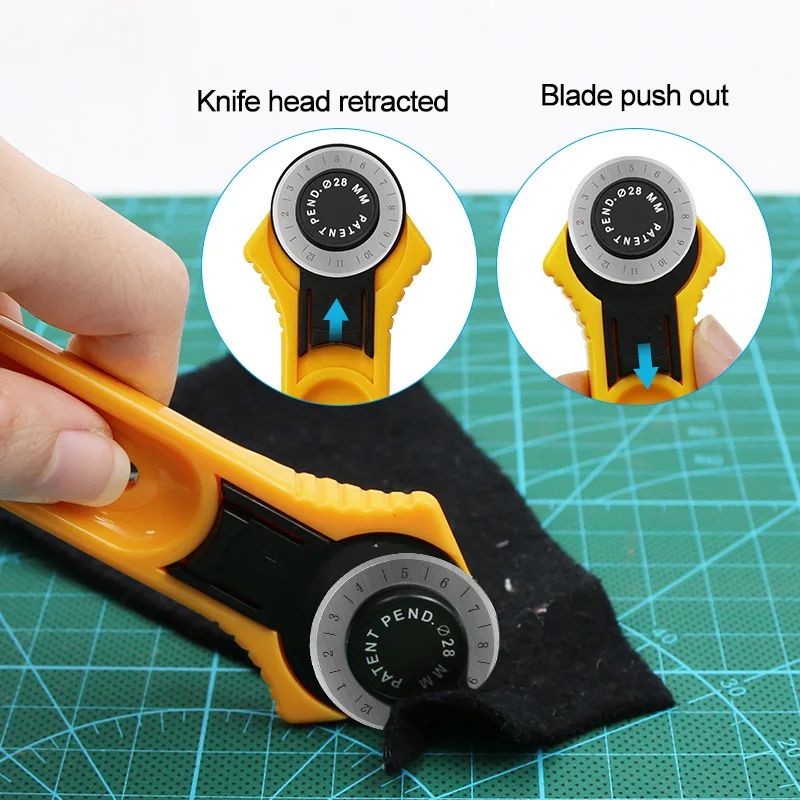 Adjustable Rotary Fabric Cutter Precision Sewing And Quilting Cutting Tool 2