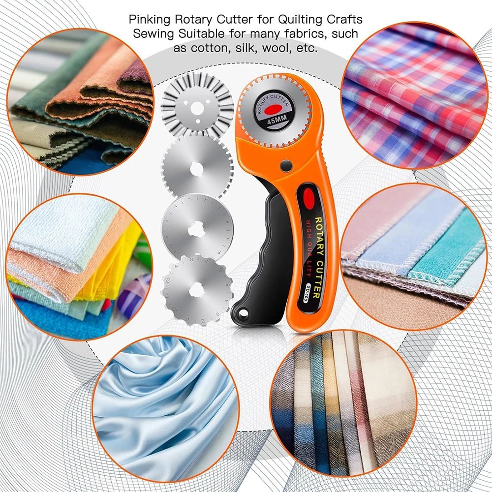 45mm Rotary Fabric Cutter With Replacement Blades Precision Quilting And Sewing Tool 4