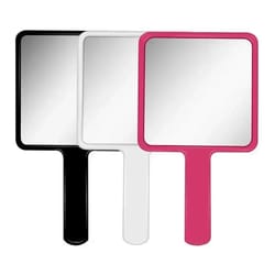 handheld makeup mirror with handle square vanity mirror for beauty and salon use