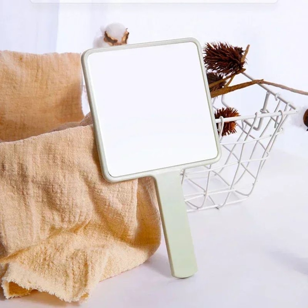 Handheld Makeup Mirror With Handle Square Vanity Mirror For Beauty And Salon Use 4