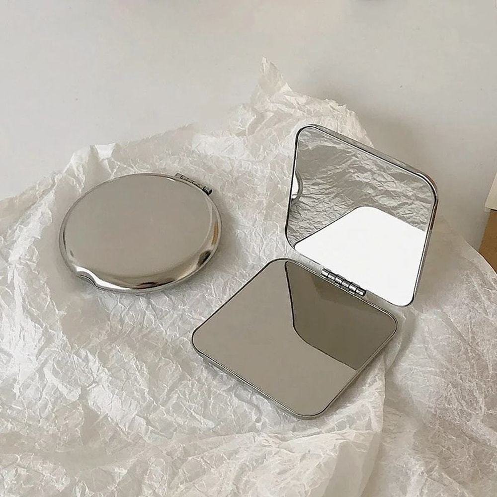 Portable Pocket Makeup Mirror Foldable Compact Cosmetic Mirror For Travel And Touch Ups 0