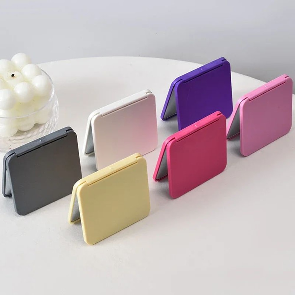 2Face Makeup Mirror Square Portable Cute GirlS Gift Hand Mini Mirror Pocket DoubleSided Makeup Mirr 3