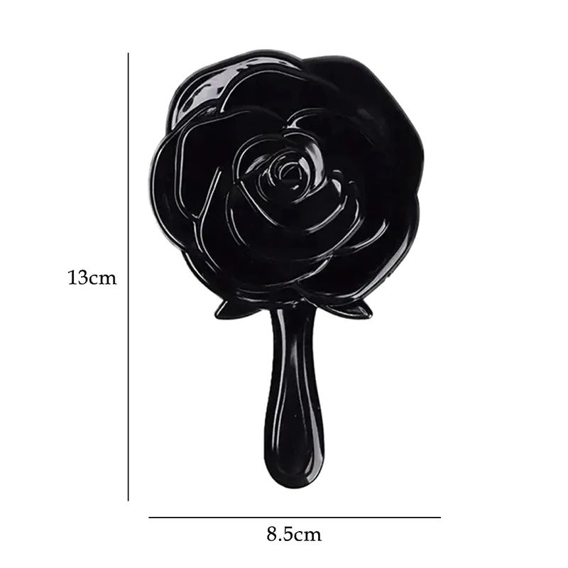 Rose Flower Handheld Makeup Mirror Retro Vanity Beauty Mirror For Makeup And Travel 5