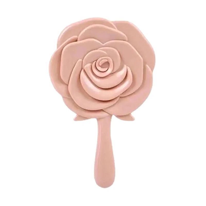 Rose Flower Handheld Makeup Mirror Retro Vanity Beauty Mirror For Makeup And Travel 6