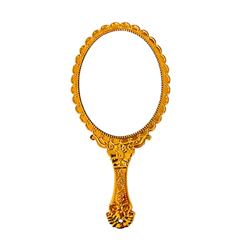 Vintage Lace Handheld Makeup Mirror Elegant Retro Vanity Beauty Mirror 11